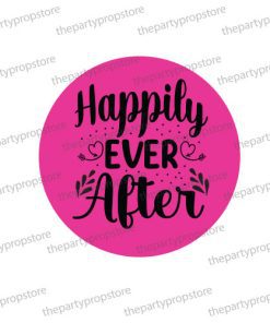 happily ever after uv printed wedding photo booth prop sign