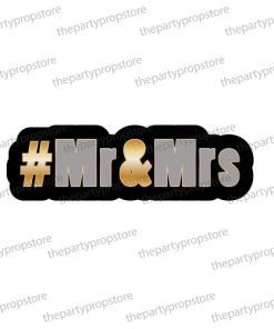 mr mrs hashtag uv printed wedding photo booth prop sign