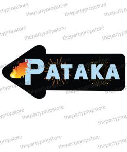 pataka uv printed desi indian photo booth arrow prop sign