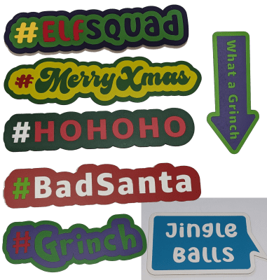 christmas props multipack-painted