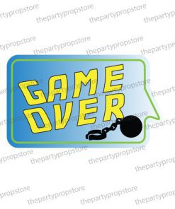 game over uv printed wedding photo booth prop sign
