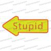 stupid arrow photo booth sign prop
